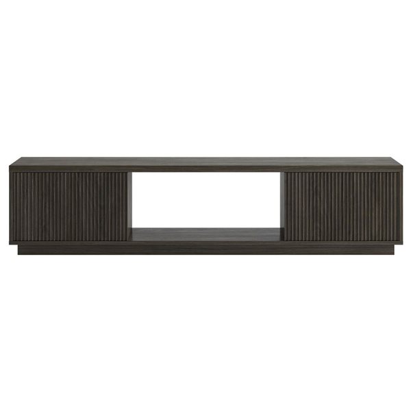 Hailey Home Dorian Fluted TV Stand for TVs up to 78-in - Alder Brown
