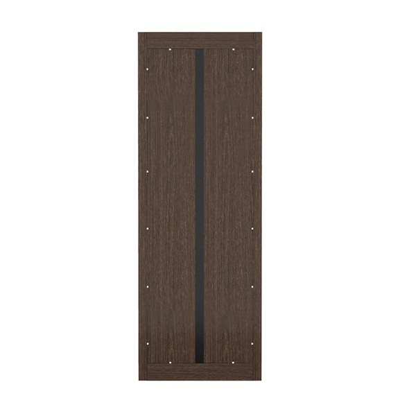Manhattan Comfort Rivington Dark Walnut 28-in 5-Shelf Open Bookcase