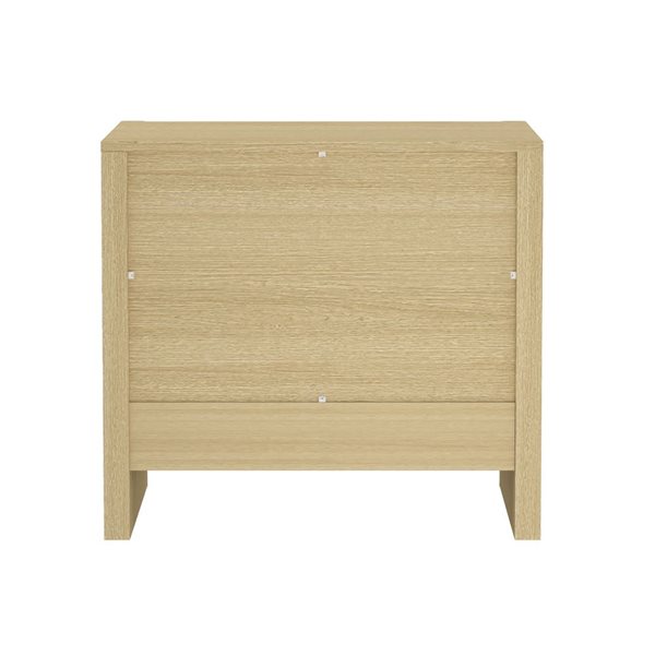 Manhattan Comfort Linda 2-Drawer Nightstand 24-in - Natural Oak