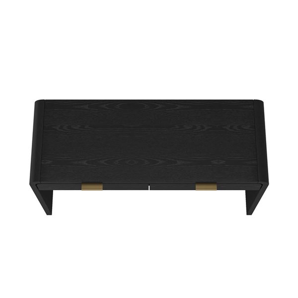 Manhattan Comfort Grace Black and Gold 54-in 2-Drawer Office Desk