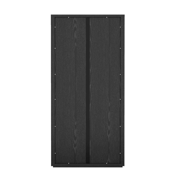Manhattan Comfort Rivington Black 38-in 5-Shelf Bookcase Cabinet