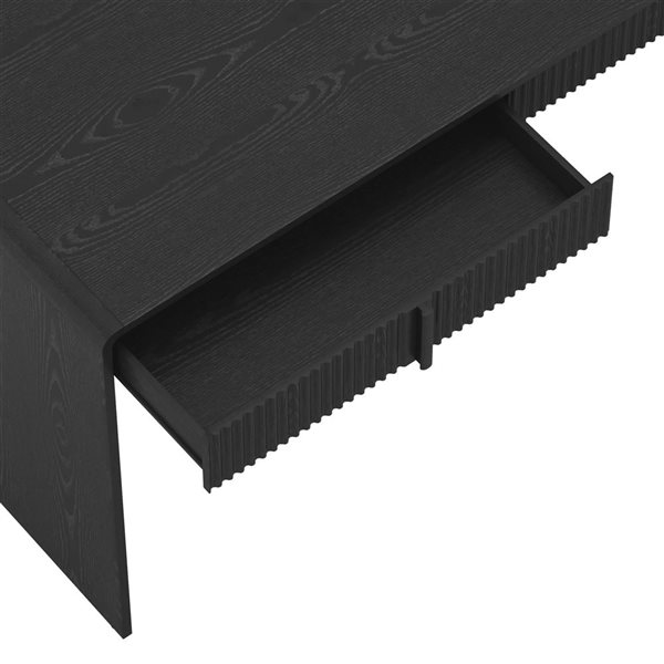 Manhattan Comfort Novara Black 60-in 2-Drawer Writing Desk