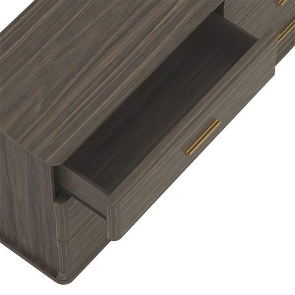 Manhattan Comfort Clifford 6-Drawer Double Dresser - Walnut Brown