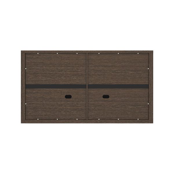 Manhattan Comfort Rivington Walnut Brown 60-in 4-Door Sideboard