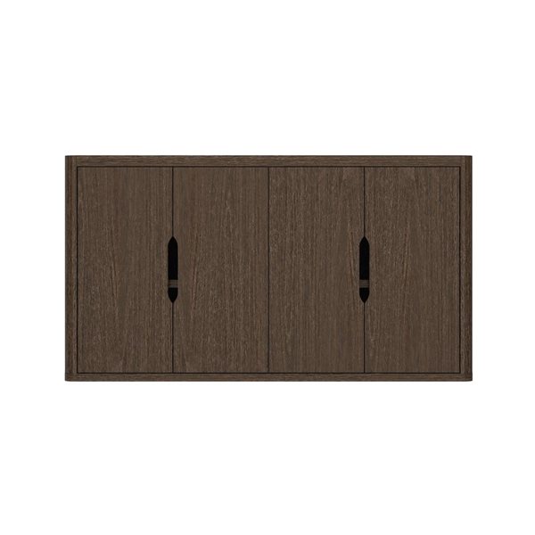 Manhattan Comfort Rivington Walnut Brown 60-in 4-Door Sideboard