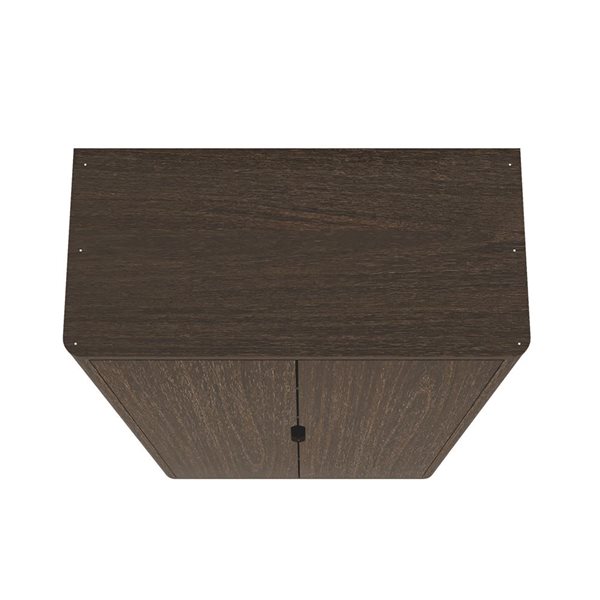 Manhattan Comfort Rivington Set of 3 Walnut 38-in 5-Shelf Bookcase Cabinet