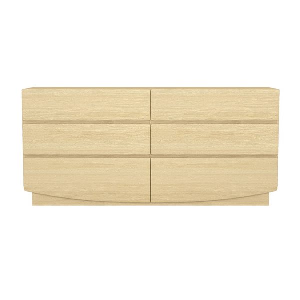 Manhattan Comfort Ardea 6-Drawer Double Dresser 72-in -Natural Oak