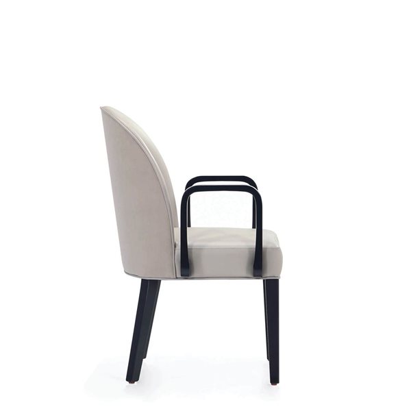 Manhattan Comfort Hillman 8-Piece Light Gray Vegan Leather and Velvet Upholstered Dining Chair Set