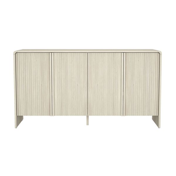 Manhattan Comfort Novara Whitewashed Oak 60-in 4-Door Sideboard