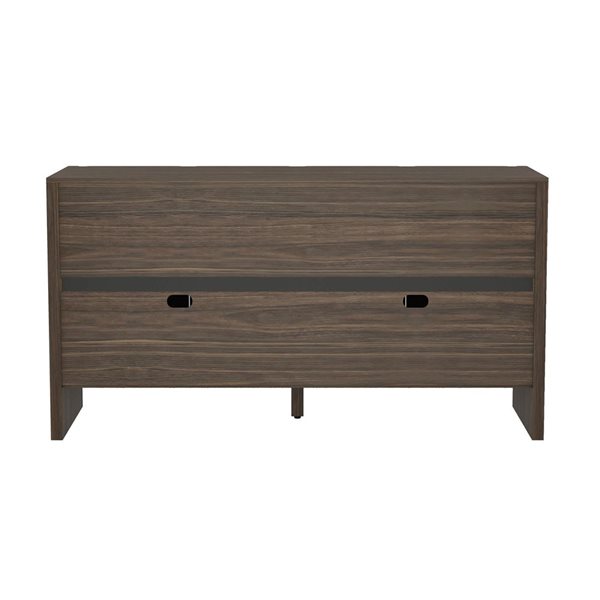 Manhattan Comfort Linda Walnut Brown 60-in 4-Door Sideboard