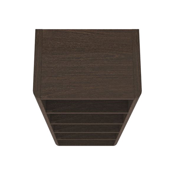 Manhattan Comfort Rivington Set of 2 Dark Walnut 28-in 5-Shelf Open Bookcase