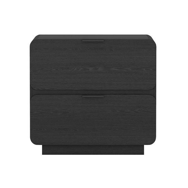 Manhattan Comfort Chrystie 2-Drawer Nightstand 26-in - Black