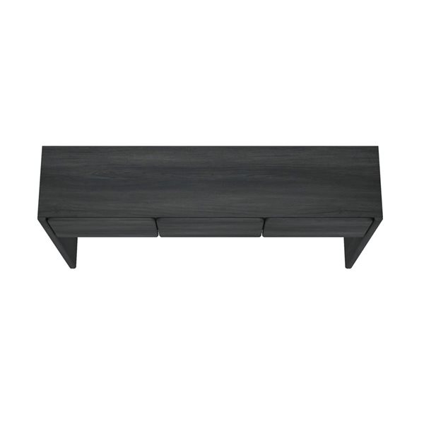 Manhattan Comfort Linda Charcoal Gray 3-Drawer Console Table