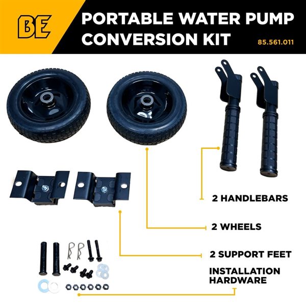 BE Power Equipment Portable Water Pump Conversion Kit