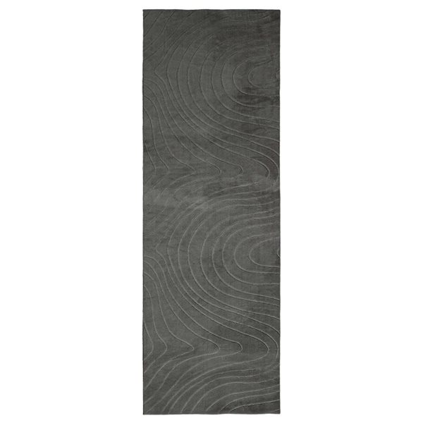 ECARPET Somos Contemporary Washable Rug - 2-ft 8-in x 8-ft - Charcoal