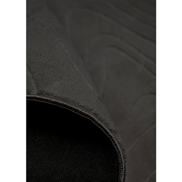 ECARPET Somos Contemporary Washable Rug - 2-ft 8-in x 8-ft - Charcoal