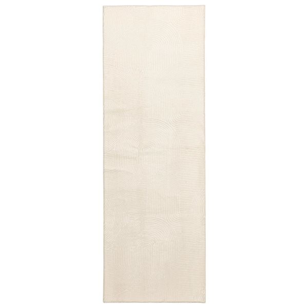 ECARPET Elion Contemporary Washable Rug - 2-ft 8-in x 8-ft - Cream