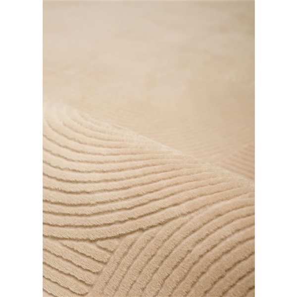 ECARPET Elion Contemporary Washable Rug 8 x 10-ft - Beige