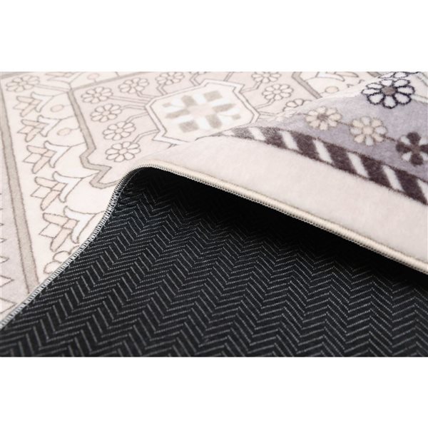 ECARPET Oriana Traditional Washable Rug - 8 x 10-ft - Beige