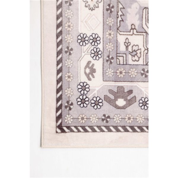 ECARPET Oriana Traditional Washable Rug - 8 x 10-ft - Beige