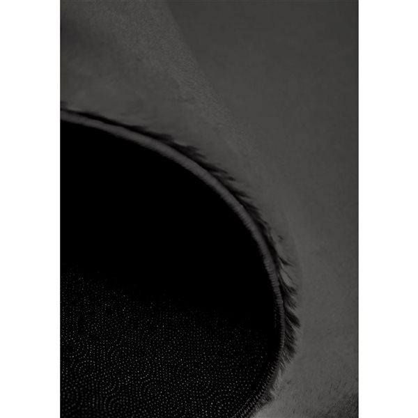 ECARPET Argo Plush Washable Rug - 6-ft 7-in x 9-ft - Charcoal