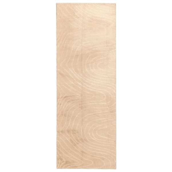 ECARPET Somos Contemporary Washable Rug - 2-ft 8-in x 8-ft - Beige