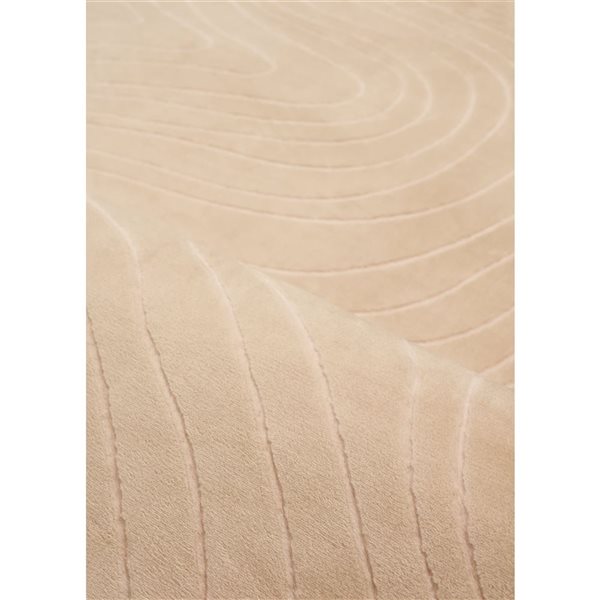 ECARPET Somos Contemporary Washable Rug - 2-ft 8-in x 8-ft - Beige
