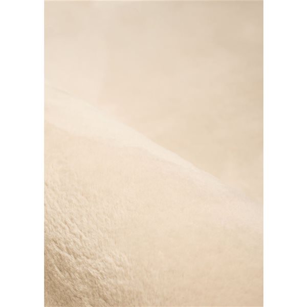 EECARPET Argo Plush Washable Rug - 6-ft 7-in x 9-ft - Beige