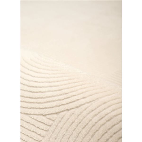 ECARPET Elion Contemporary Washable Rug 8 x 10-ft - Cream