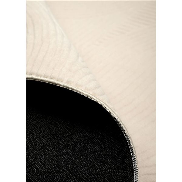 ECARPET Elion Contemporary Washable Rug 8 x 10-ft - Cream