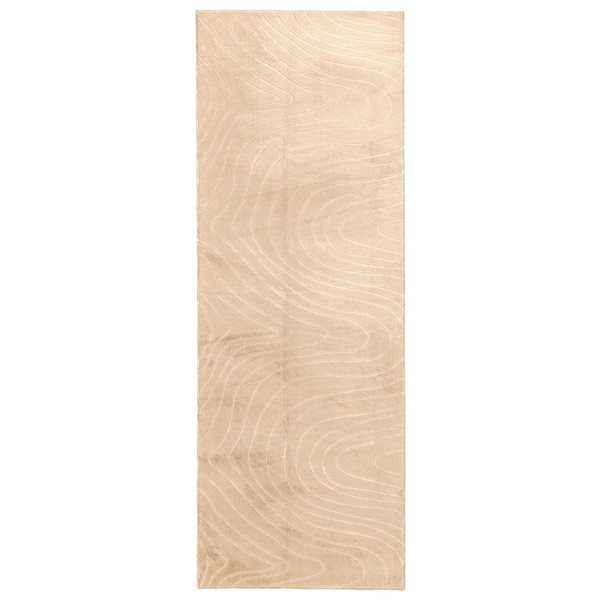 ECARPET Somos Contemporary Washable Rug - 1-ft 10-in x 6-ft - Beige