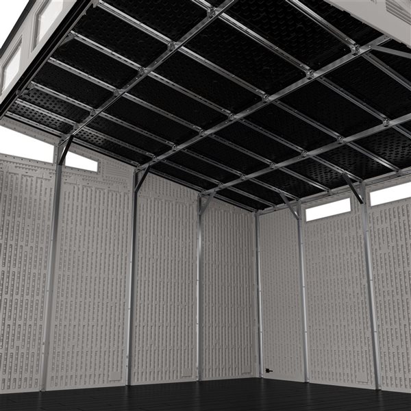 Suncast Mega Modernist Storage Shed 12 x 12-ft - Dove Grey