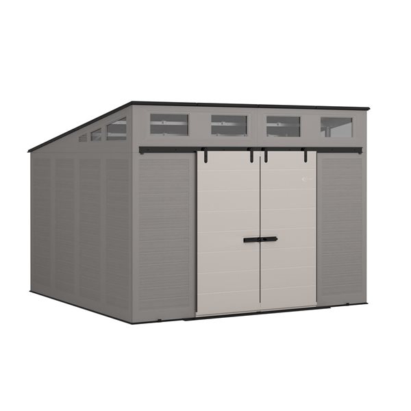 Suncast Mega Modernist Storage Shed 12 x 12-ft - Dove Grey
