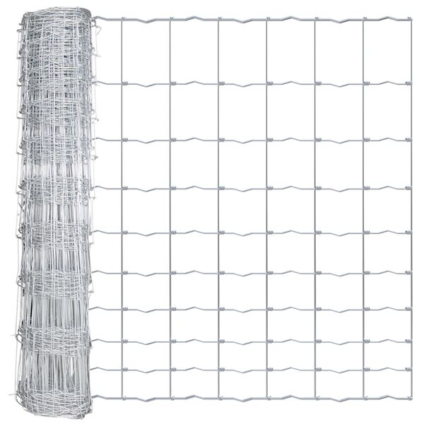 Fencer Wire Graduated Mesh Galvanized Steel Knotted Farm Fence - 12.5/10 Gauge - 4 x 100-ft