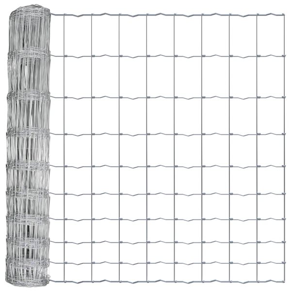 Fencer Wire Graduated Mesh Galvanized Steel Knotted Farm Fence - 12.5/10 Gauge - 5 x 50-ft