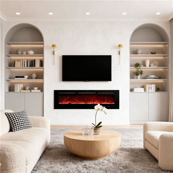 Mondawe Indoor Electric Fireplace 5000 BTU - 60-in