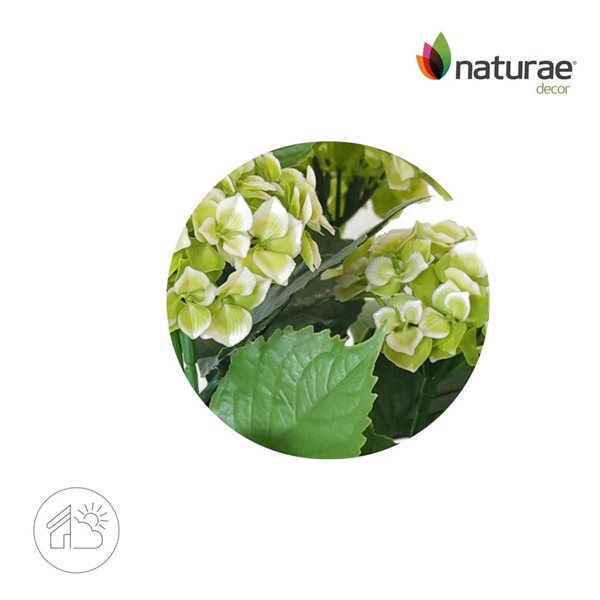 Naturae Decor 24-in Artificial White Hydrangea