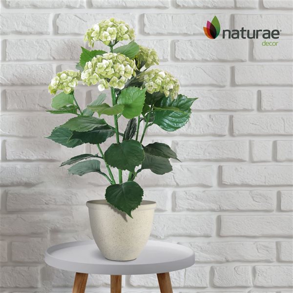 Naturae Decor 24-in Artificial White Hydrangea