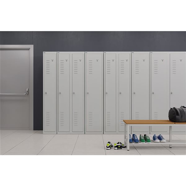 Ceha Canada 36 W x 71 H x 20-in D Light Grey Steel Triple Unit Locker