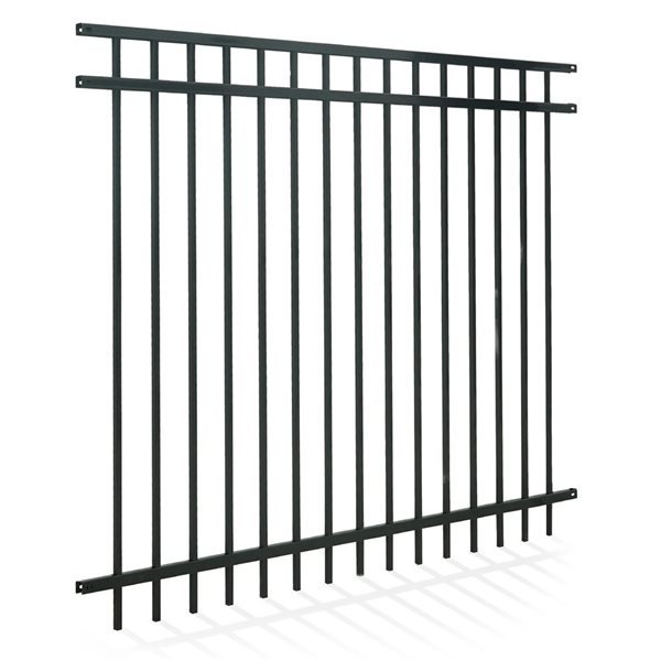 Fencer Wire Heavy-Duty Steel Flat Top Fence Panel 5 x 6-ft