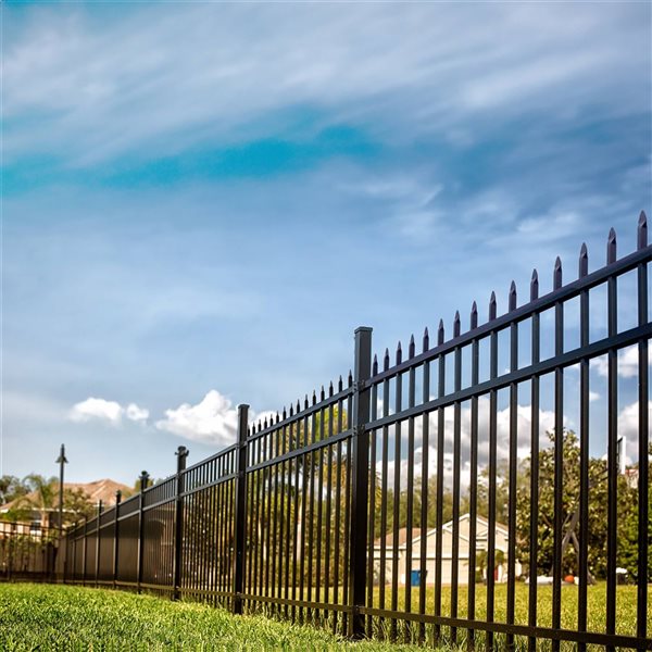 Fencer Wire Heavy-Duty Steel Pointed Top Fence Panels 4 x 8-ft - 10-Pack