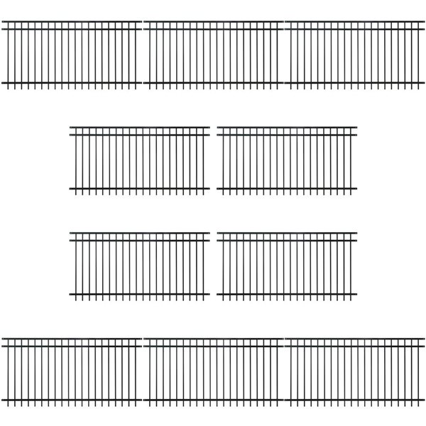 Fencer Wire Heavy-Duty Steel Flat Top Fence Panels 4 x 8-ft - 10-Pack