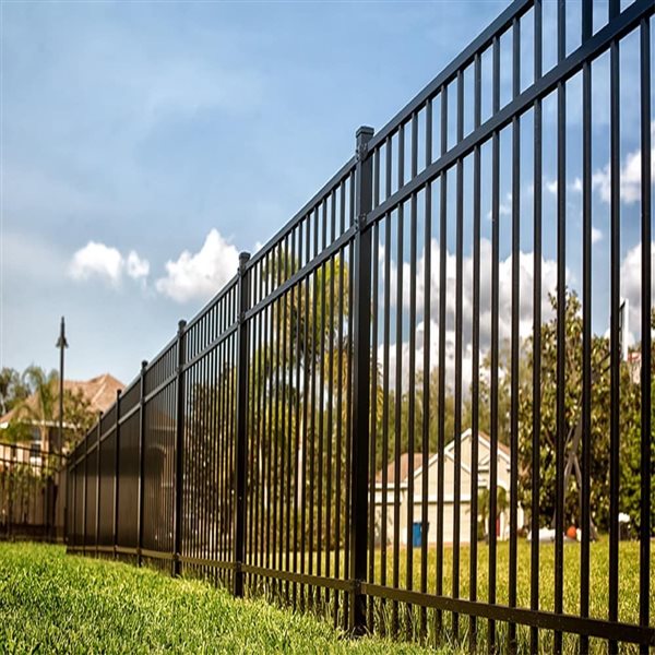 Fencer Wire Heavy-Duty Steel Flat Top Fence Panel 4 x 8-ft