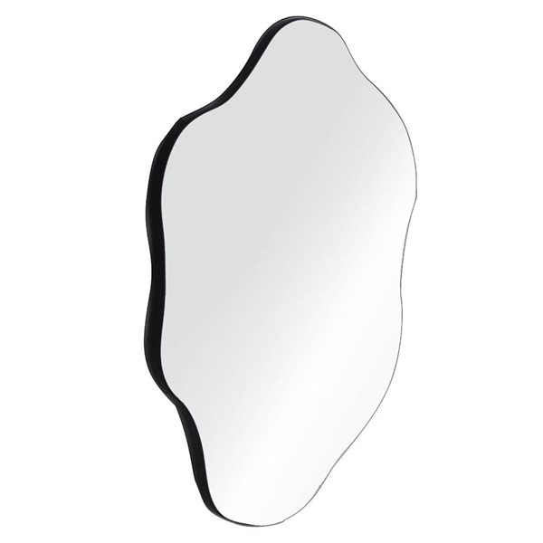 Mirrorize Canada Thin Framed Shaped Wall Mirror 27 x 30-in - Black