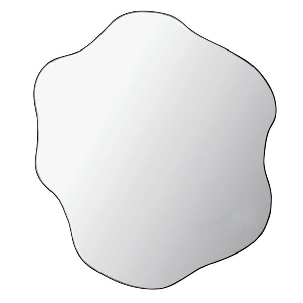 Mirrorize Canada Thin Framed Shaped Wall Mirror 27 x 30-in - Black
