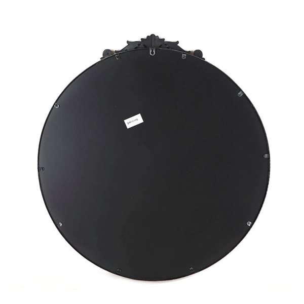 Mirrorize Canada Round French Wall Mirror 30 x 32-in - Black