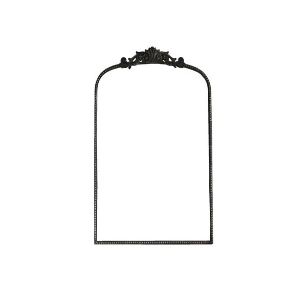 Mirrorize Canada Arched French Wall Mirror 24 x 36-in - Black