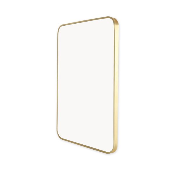 Mirrorize Canada Rectangular Wall Mirror 20 x 28-in - Gold