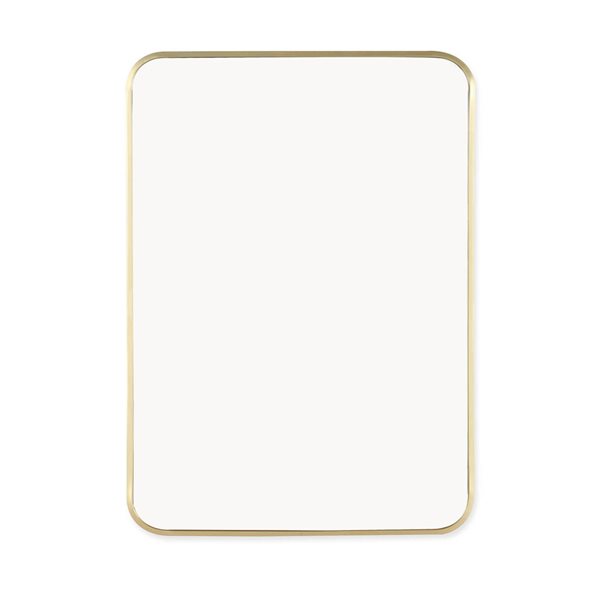 Mirrorize Canada Rectangular Wall Mirror 20 x 28-in - Gold