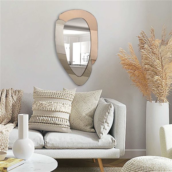 Mirrorize Canada Irregular Shaped Wall Mirror 18 x 32-in